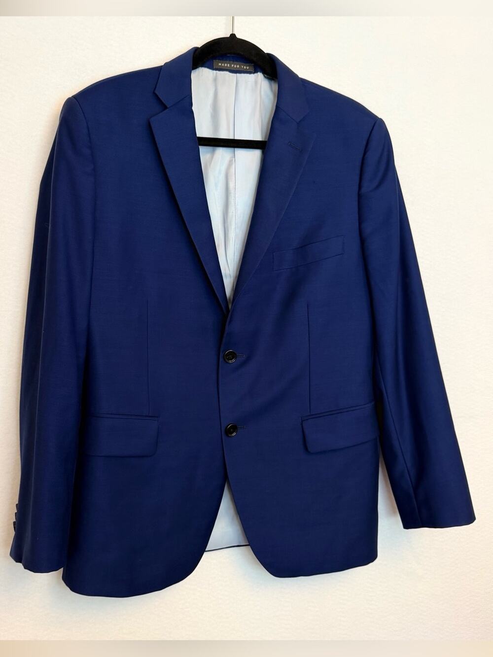 Indochino Made For You Custom 100% Wool Classic Navy Sport Blazer Approx 40R